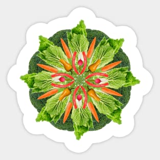 vegan food mandala Sticker